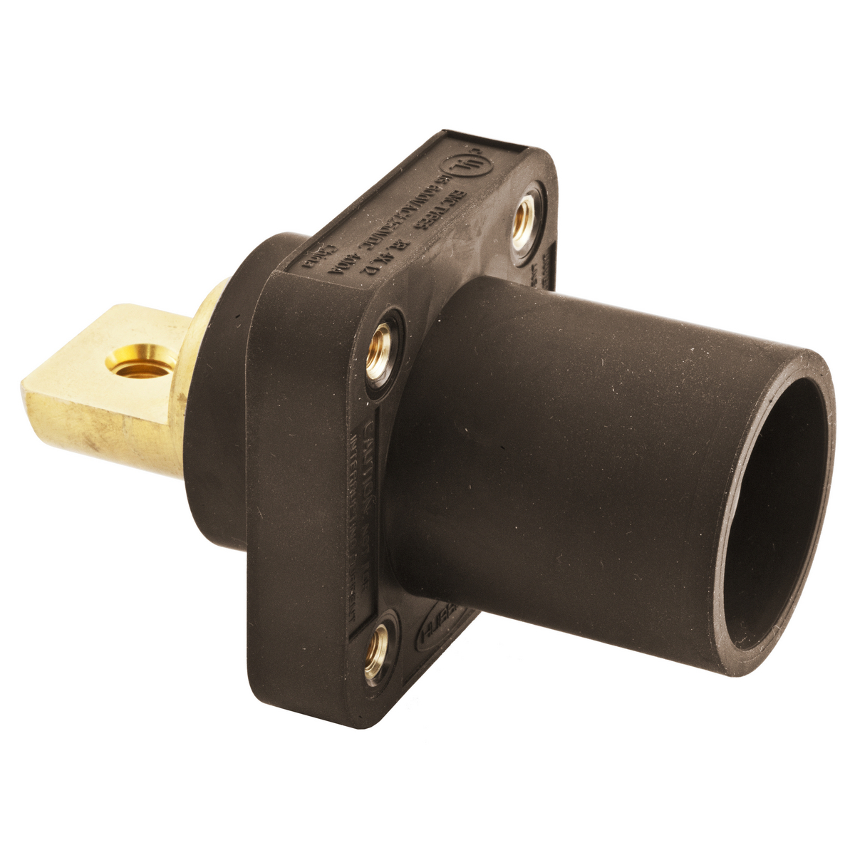 Hubbell Wiring Device Kellems, Heavy Duty Products, Single Pole Devices,Industrial Grade, Male Bus Receptacle, 300/400A 250V DC/600V AC, SingleConductor, Brown