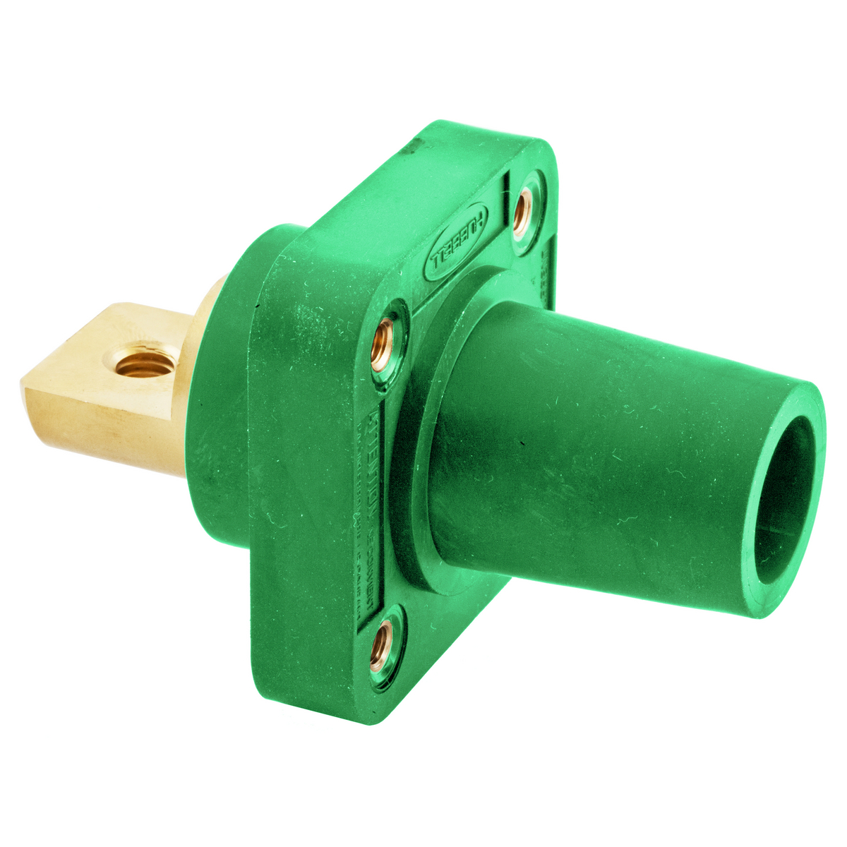 Hubbell Wiring Device Kellems, Heavy Duty Products, Single Pole Devices,Industrial Grade, Female Bus Receptacle, 300/400A 250V DC/600V AC,Single Conductor, Green