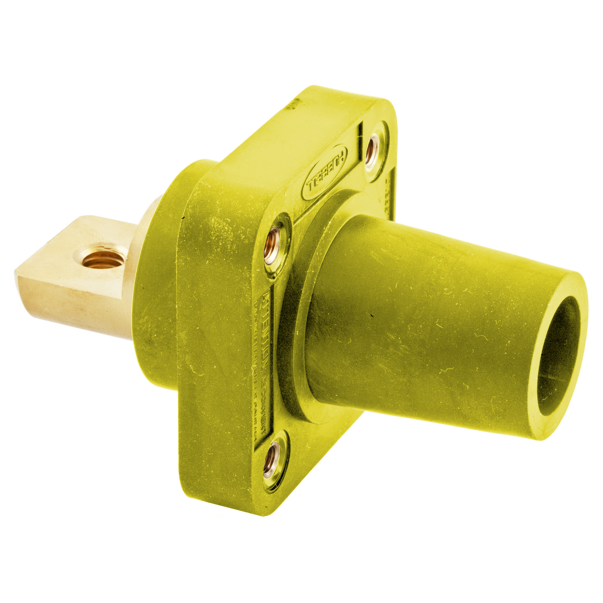 Hubbell Wiring Device Kellems, Heavy Duty Products, Single Pole Devices,Industrial Grade, Female Receptacle, 300/400A 250V DC/600V AC, SingleConductor, Yellow
