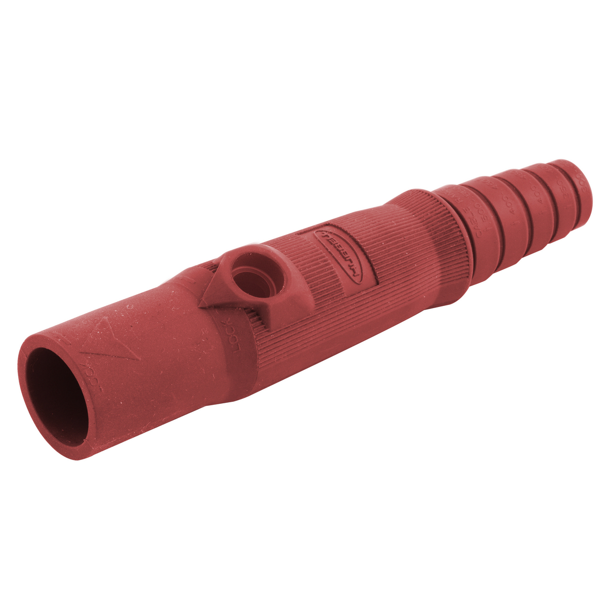 Hubbell Wiring Device Kellems, Single Pole Products, Replacement MalePlug Body, 150 Amp Series, Red