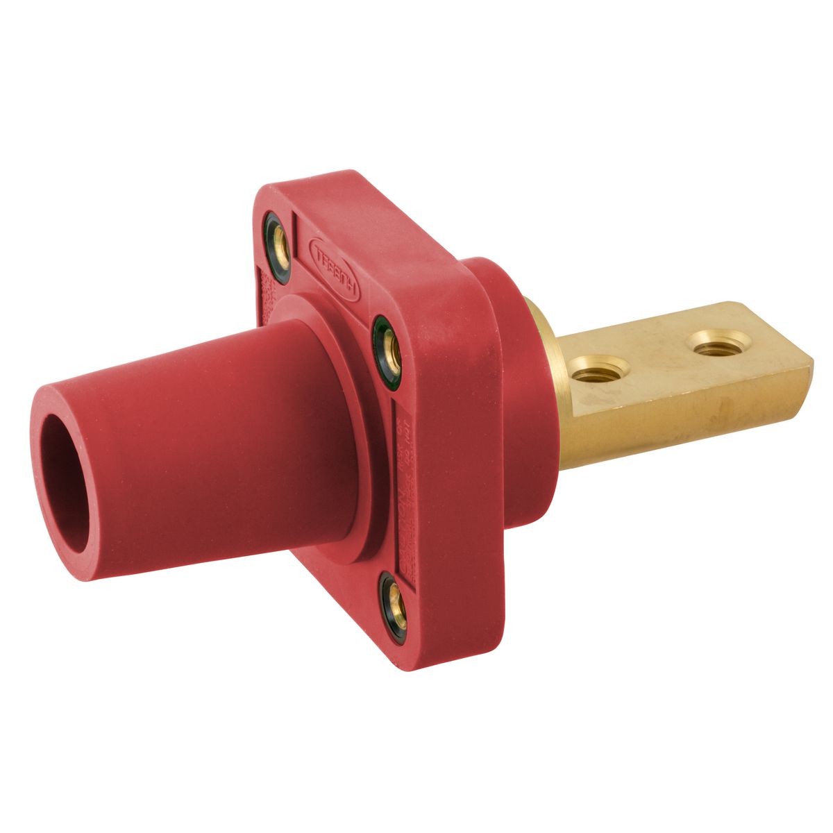 Hubbell Wiring Device Kellems, Heavy Duty Products, Single PoleProducts, Female Bus, 400A 600V AC Max, 2 Hole, Red
