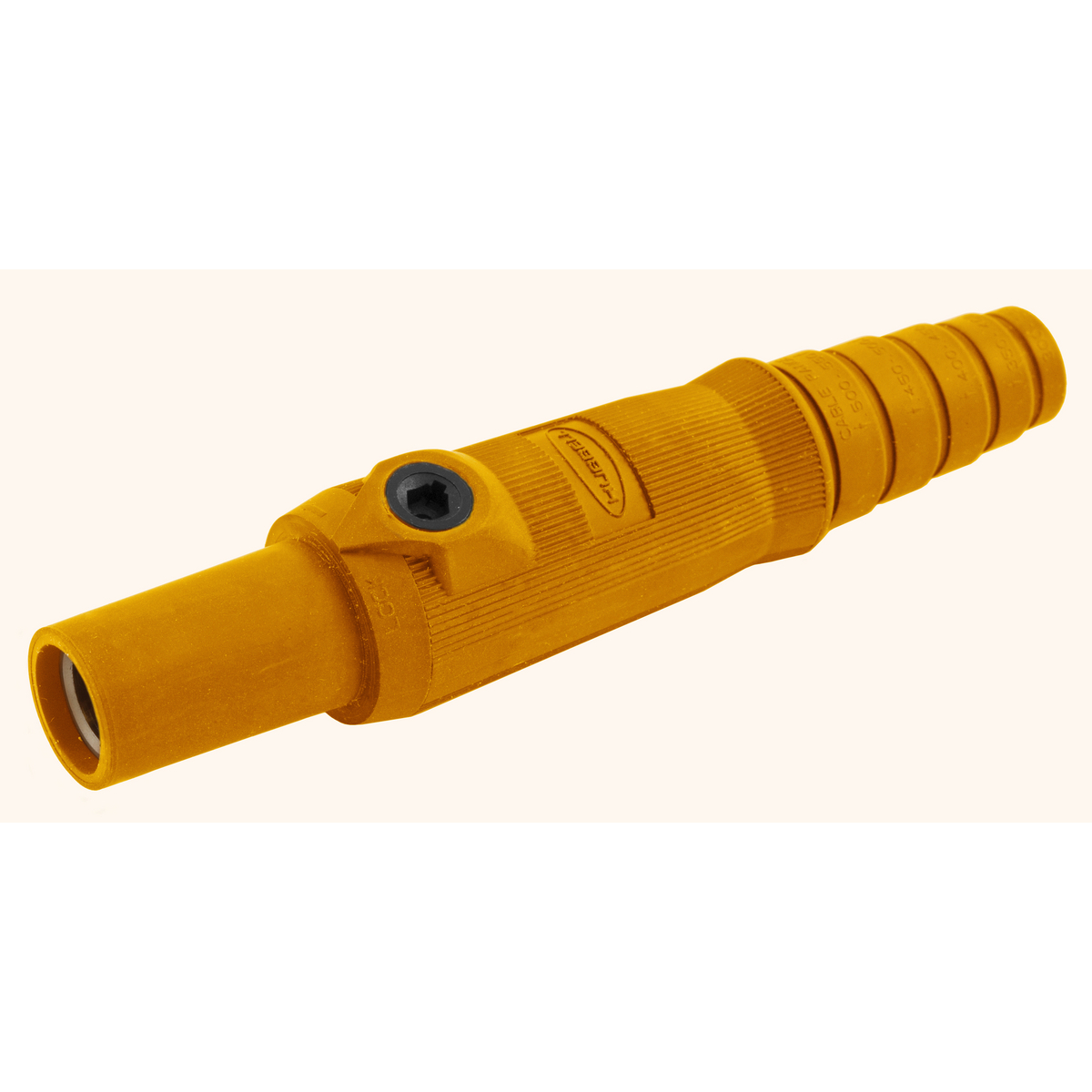 Hubbell Wiring Device Kellems, Single Pole Products, Female Plug, 150A250V DC/600V AC Max, Orange