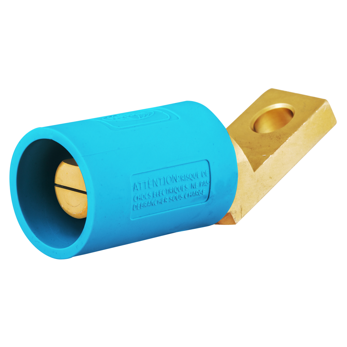 Hubbell Wiring Device Kellems, Single Pole Products, 300/400A Series,Angled Male, Offset Stud Type, Blue