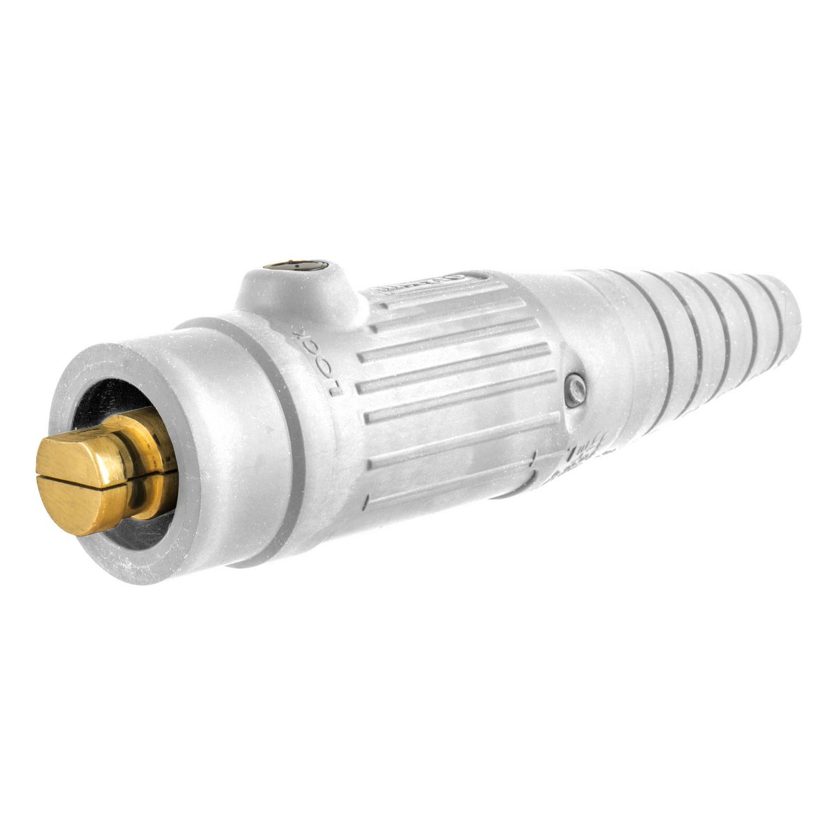 Hubbell Wiring Device Kellems, High Ampacity Products, Single Pole,Series 18, Male Plug, 300A 250V DC 600V AC Max, White