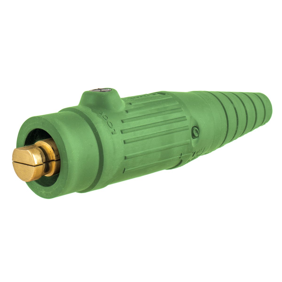Hubbell Wiring Device Kellems, High Ampacity Products, Single Pole,Series 18, Male Plug, 300A 250V DC 600V AC Max, Green