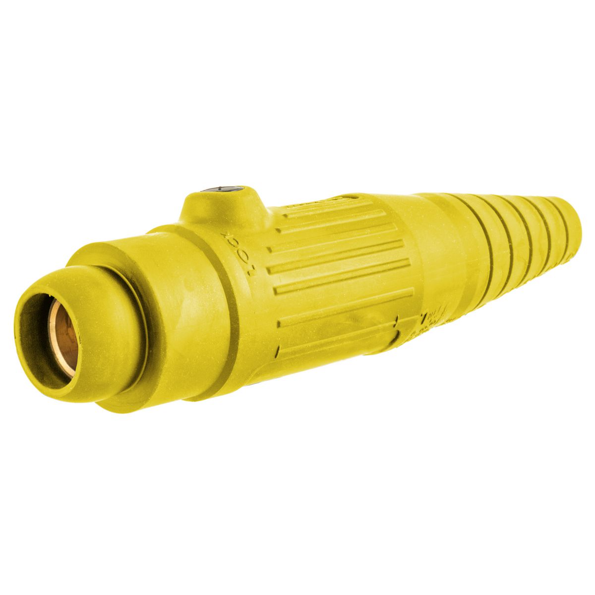 Hubbell Wiring Device Kellems, High Ampacity Products, Single Pole,Series 18, Female Plug, 300A 250V DC 600V AC Max, Yellow