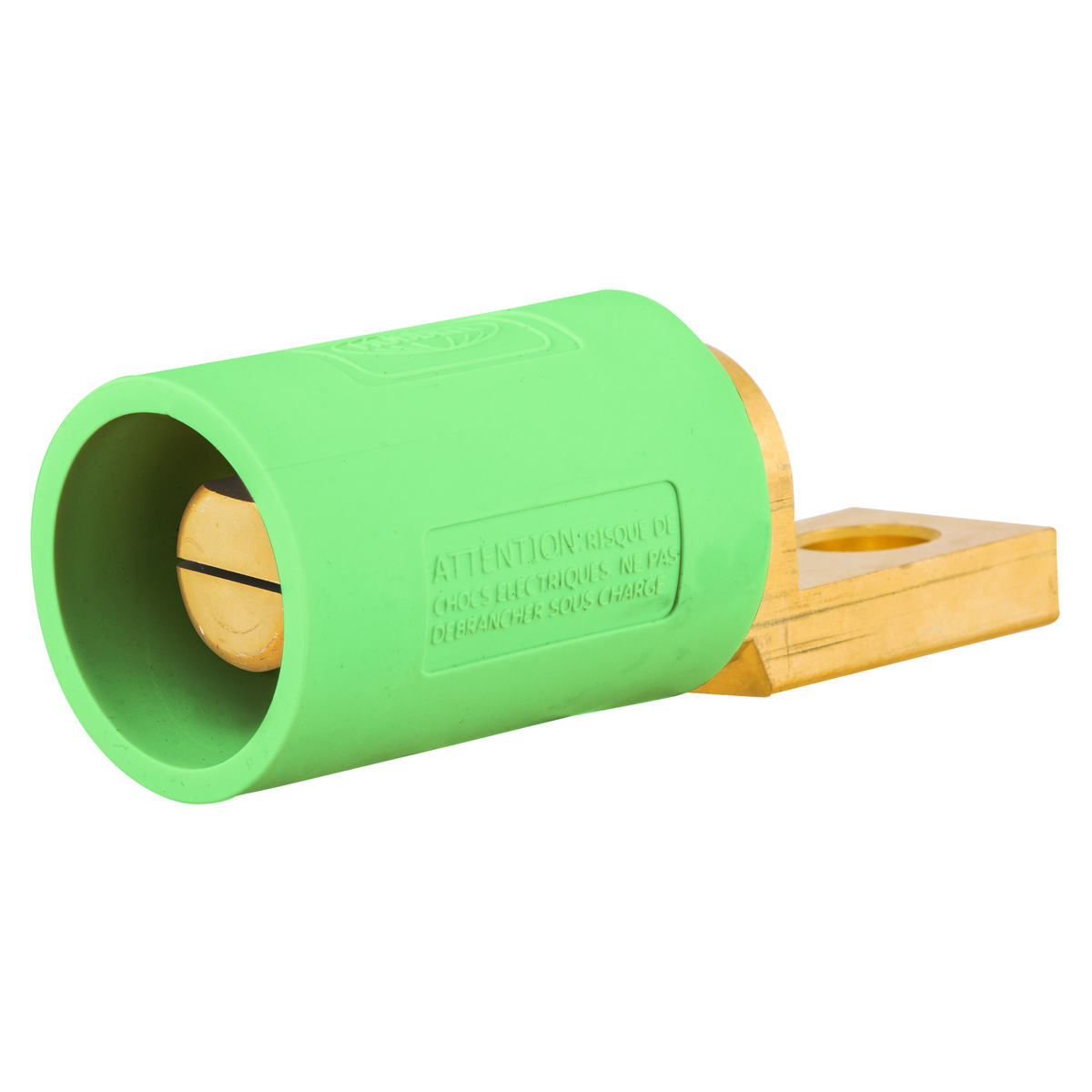 Hubbell Wiring Device Kellems, Single Pole Products, 300/400A Series,Male, Offset Stud Type, Green