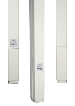 Two sections of a two-compartment pole (5'4