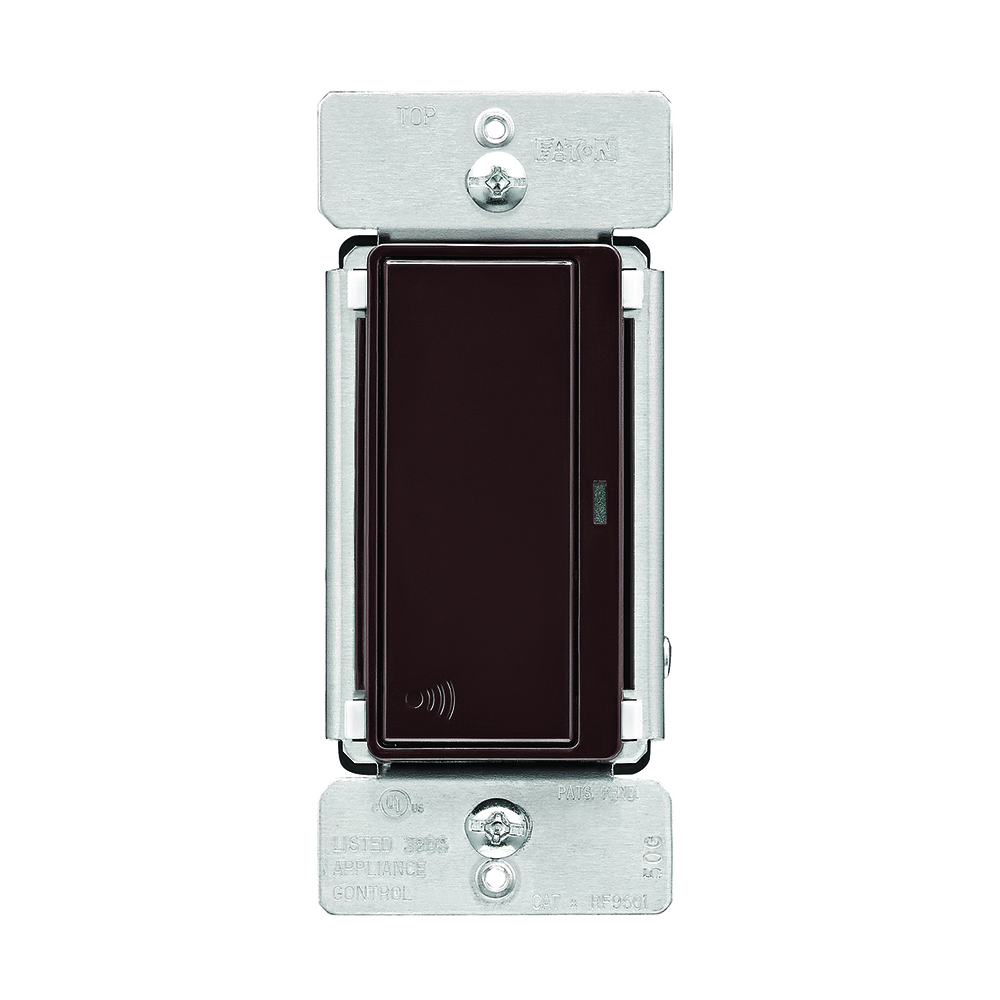 Eaton Z-Wave plus decorator switch, Power Failure Memory, 15A, 120V, Brown, 60 Hz, LED, CFL, incandescent, MLV, ELV, fluorescent, and halogen, Single-pole, Three-way, Multi-location, Used with RF9517