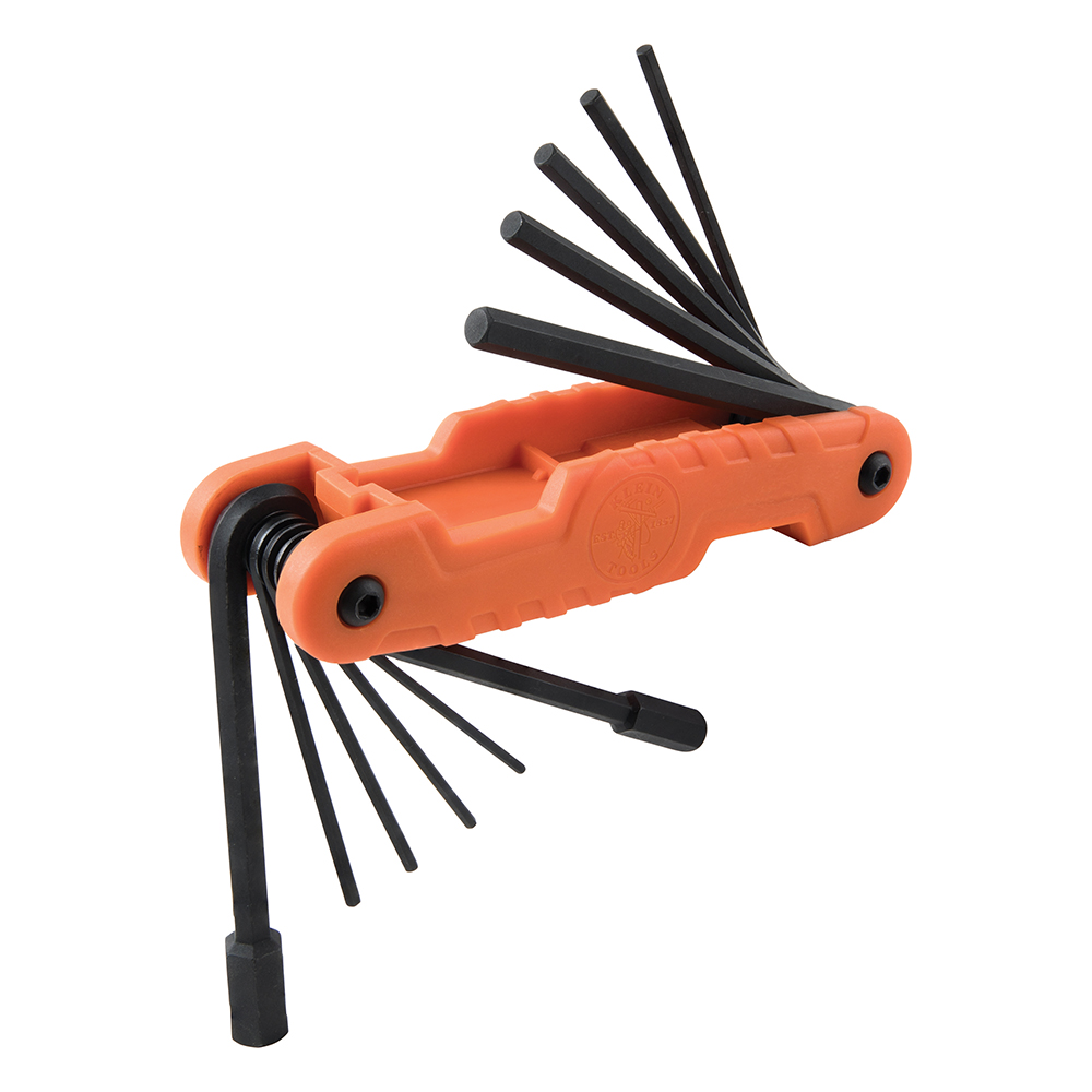 Pro Folding Hex Key Set, 11-Key, SAE Sizes, Pro Folding Hex Key Set with 11 extended-reach blades