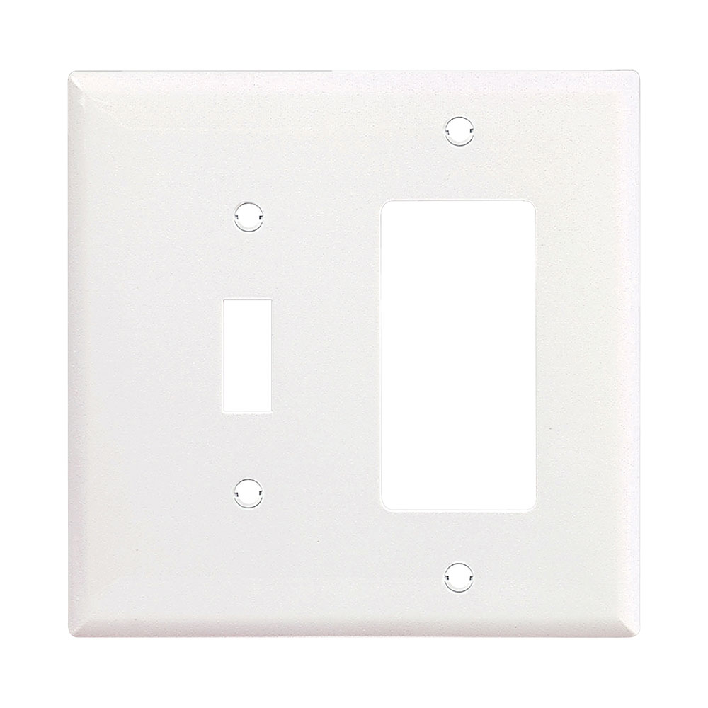 Wallplate 2G Toggle/Deco Poly Mid WH 4579011