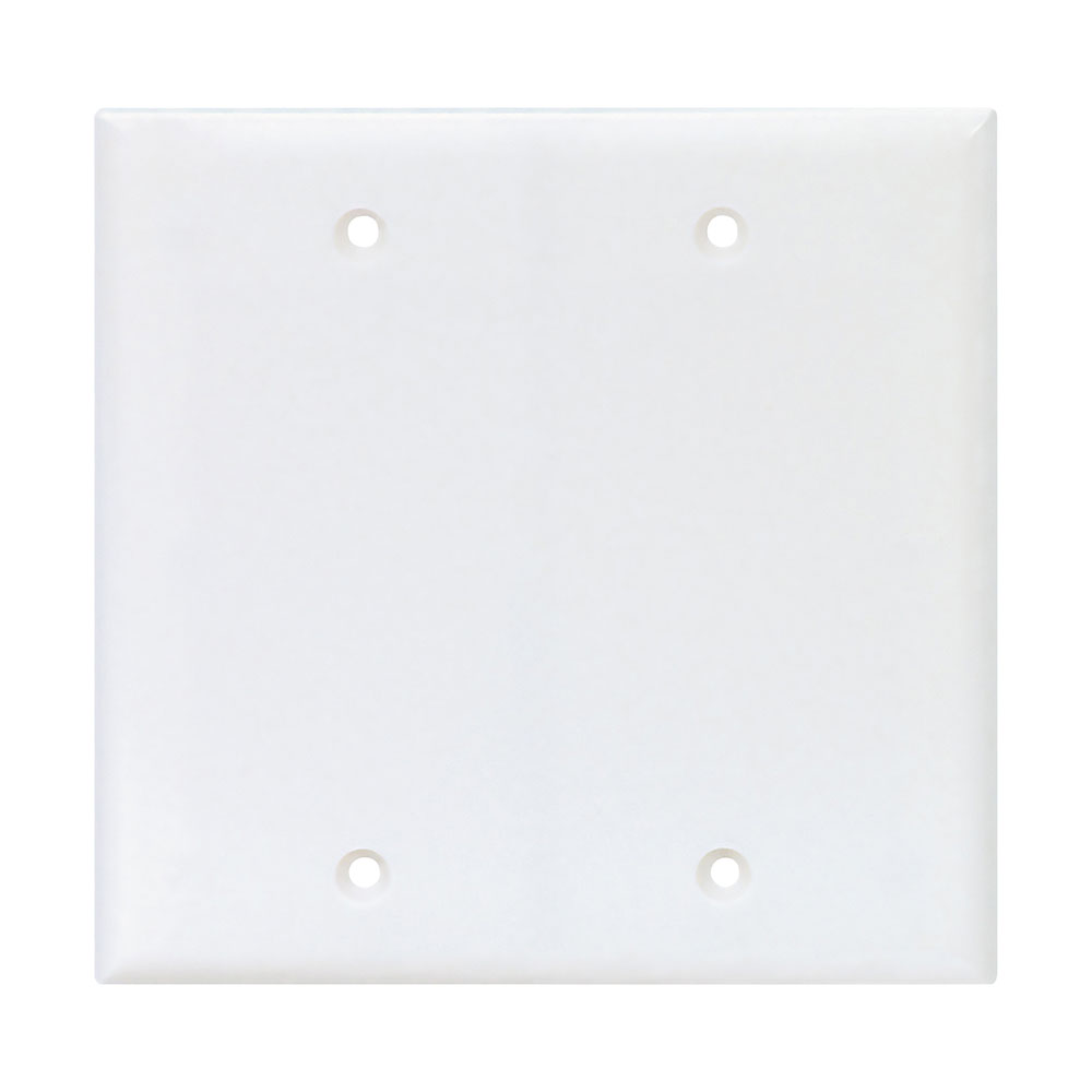Eaton blank wallplate, Wallplate 2G Blank Box Mount Poly Mid WH