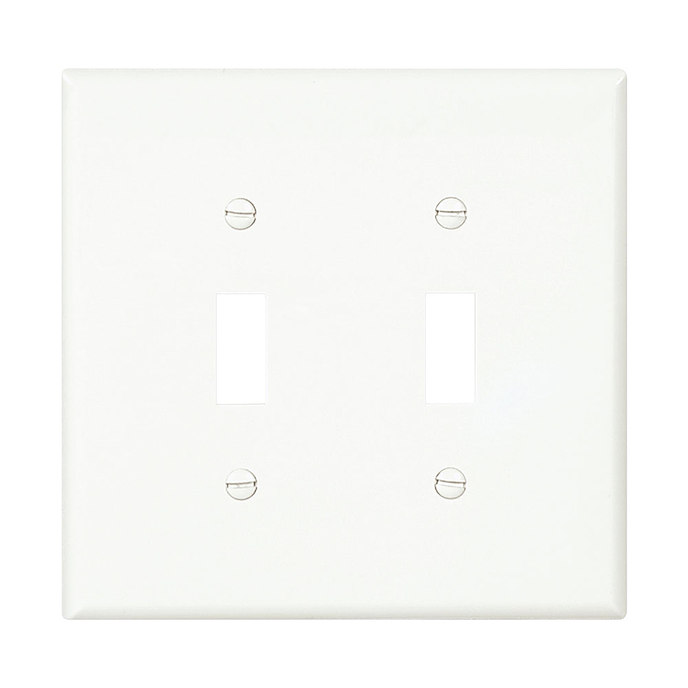 Wallplate 2G Toggle Poly Mid WH 4580222