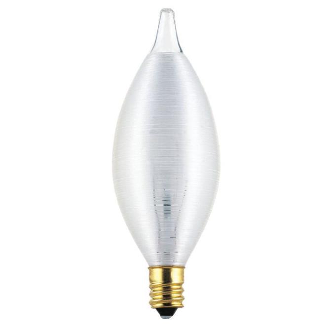 25 Watt C11 Incandescent Glowescent® White E12 (Candelabra) Base, 120 Volt, Card