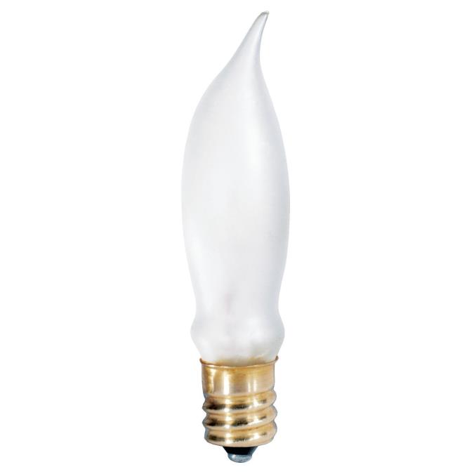 7.5W CA5 Incandescent Frost E12 (Candelabra) Base, 120 Volt, Box