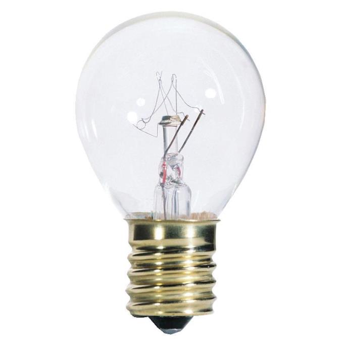 10W S11 Incandescent Clear E17 (Intermediate) Base, 130 Volt, Card