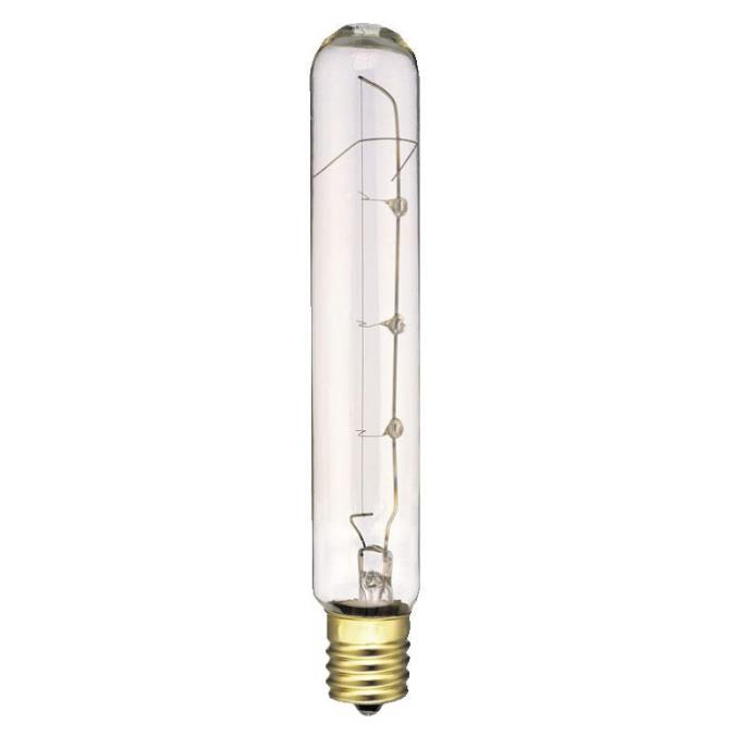 40W T6 1/2 Incandescent Clear E17 (Intermediate) Base, 120 Volt, Card