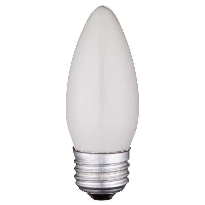 25W B11 Torpedo Incandescent Frost E26 (Medium) Base, 120 Volt, Card, 2-Pack