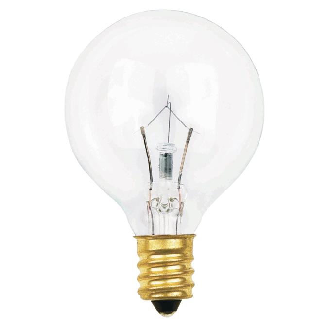 10W G12 1/2 Incandescent Clear E12 (Candelabra) Base, 120 Volt, Box