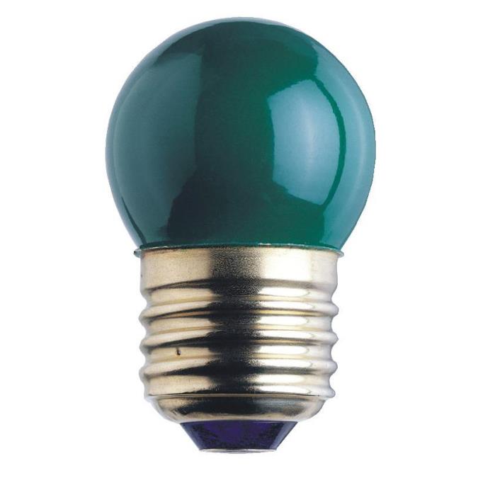 7.5W S11 Incandescent Green E26 (Medium) Base, 130 Volt, Card