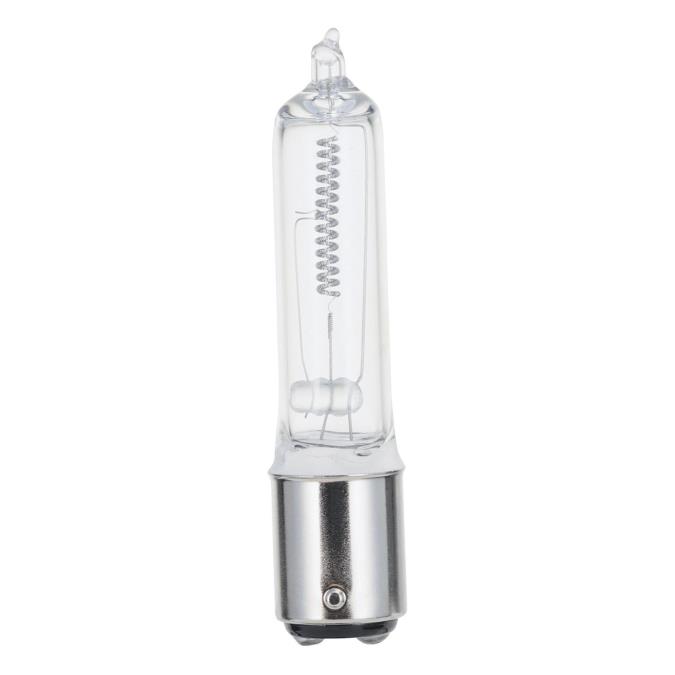 100W T4 Halogen Single-Ended Clear D.C. Bayonet Base, 120 Volt, Card