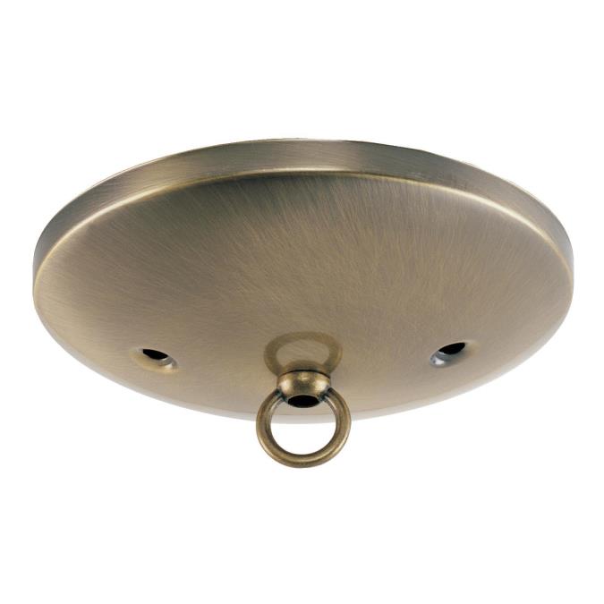 Modern Canopy Kit with Center Hole Antique Brass Finish