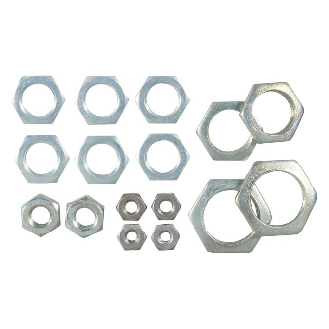 16 Assorted Hex Nuts Steel