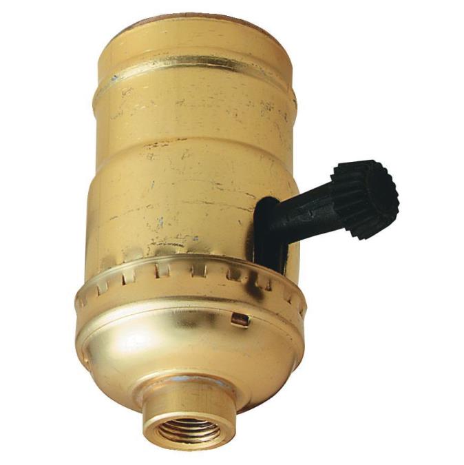 3-Way Turn-Knob Quick-Snap Socket Brass Finish