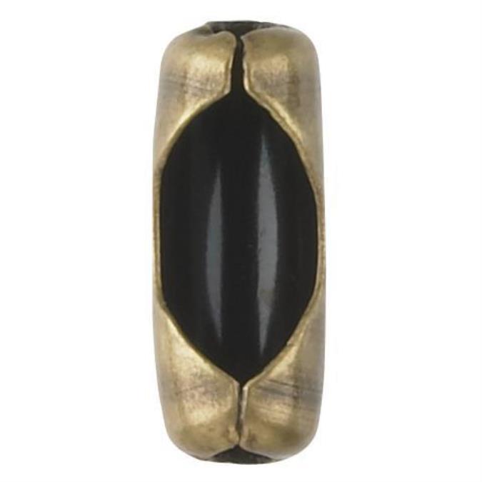 Six Beaded Chain Connectors Antique Brass Finish