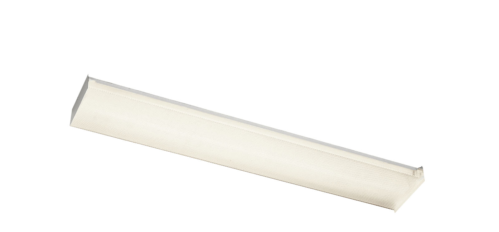 This Kichler fluorescent light is 48in.in. long by 8 Ã‚Â½ in.in. wide, and features two T-8 bulbs with magnetic ballasts and Clear Prismatic Diffuser.