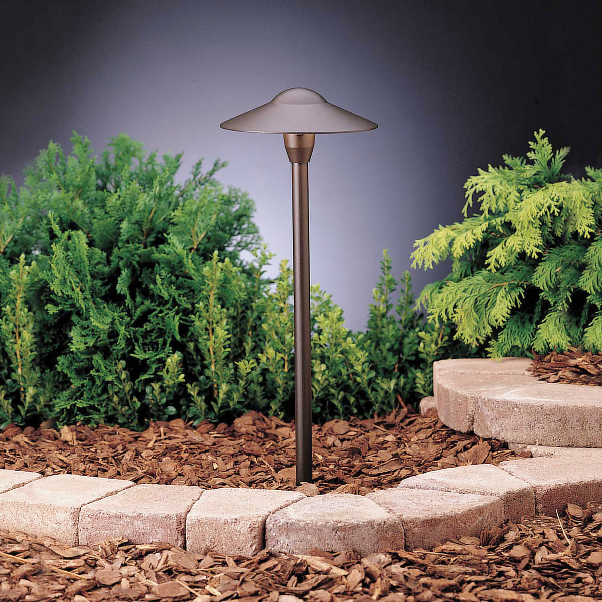 DOME PATH LIGHT - A wider path and spread light that is unobtrusive in the landscape. Coordinates with other Dome path lights. Pack of 6 fixtures.