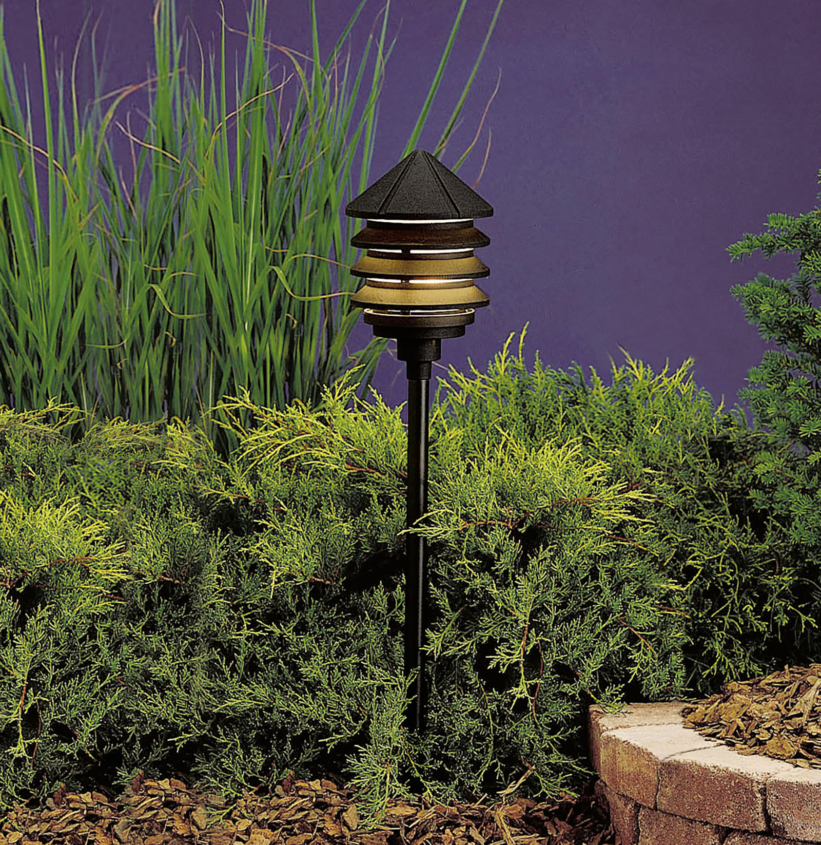 Product image for Kichler 15205BKT Three Tier 120V Textured in Black