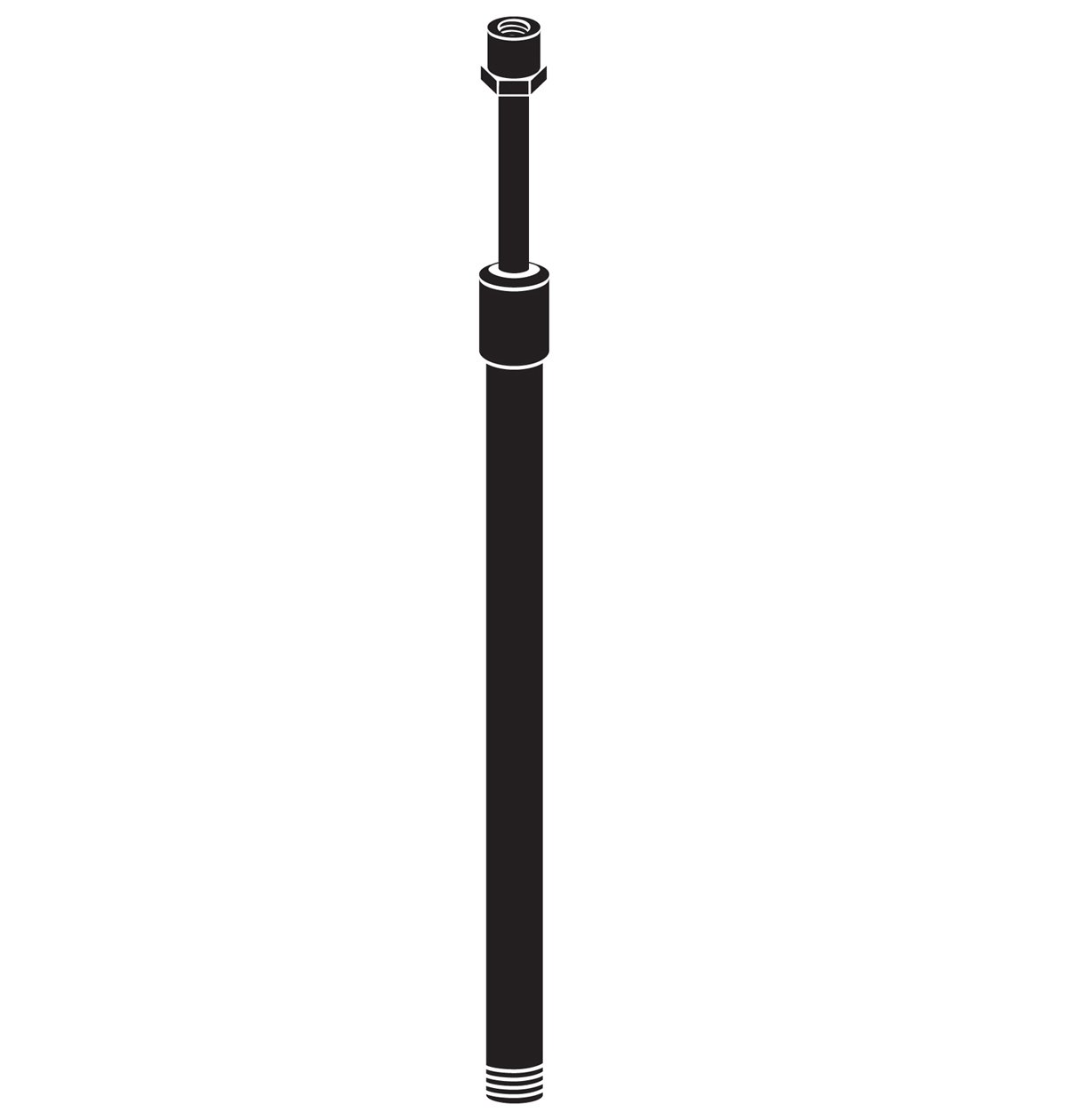 Adjustable Height Stem  (18-33 inches) - For use with most 12-Volt path and spread fixtures. Corrosion resistant aluminum alloy with baked thermoset powder coat finish Stem allows fixture height to be extended for plant growth. Used with in-ground support stakes (order separately)