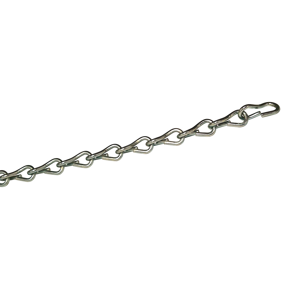 MADISON, H/D JACK CHAIN 100 FT. JACK CHAIN - H/D BRIGHT STEEL, ZINC PLATED, 10 GAUGE, 47 LB. MAXIMUM STEEL, ZINC PLATED WIDTH = 100/BOX MAX. REC. LOAD = 47 LBS.