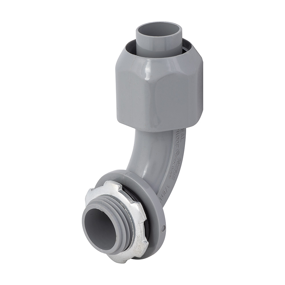 MADISON, 3/4 90 NM LT CN SCR IN LIQUIDTIGHT CONNECTOR, SCREWIN FOR LIQUID TIGHT FLEXIBLE NON- METALLIC CONDUIT, TYPE B,