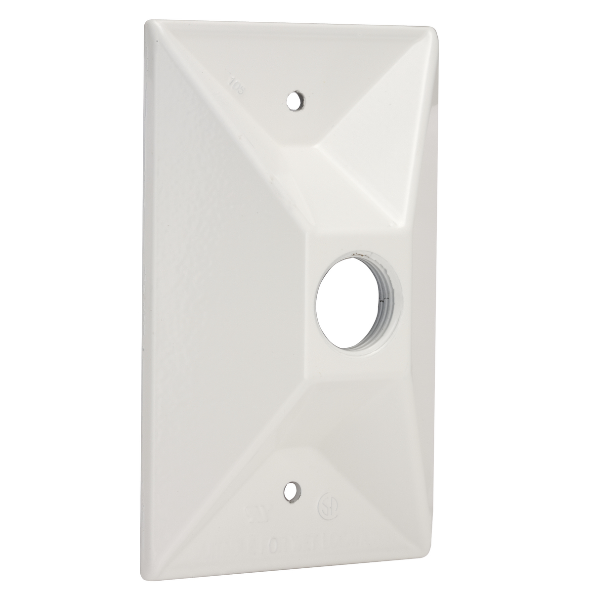 1G WP CLUSTER COVER (1) 1/2 IN. OUTLET WHITE