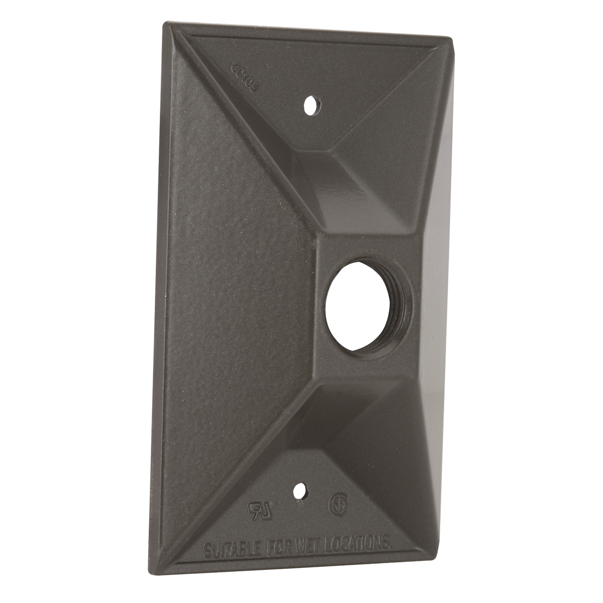 1G WP CLUSTER COVER (1) 1/2 IN. OUTLET BRONZE