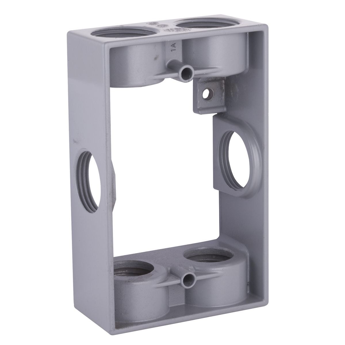 1-1/2 In. Deep Extension Adapters with Lugs - Six Threaded Outlets - 5-1/4 In. x 3-1/2 In., (6) 3/4 In. Outlets