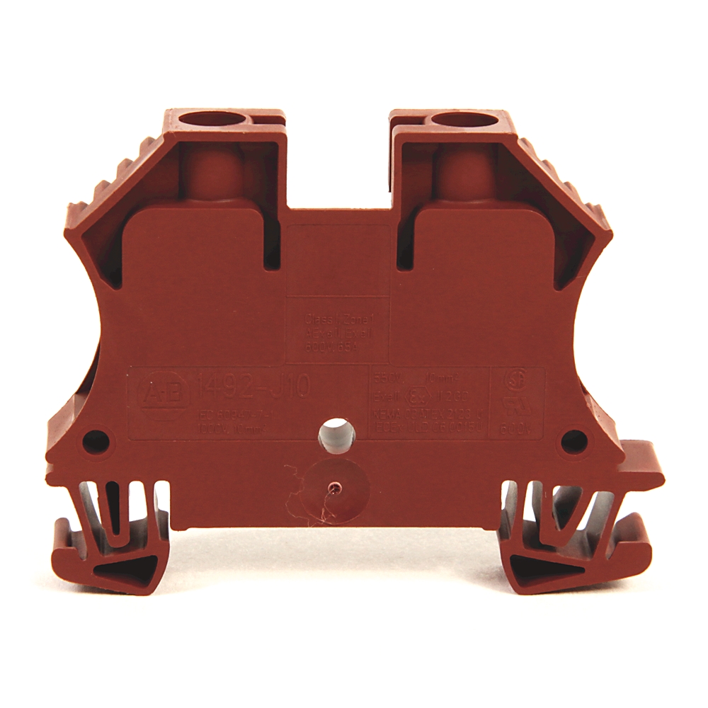 Product image for Allen-Bradley 1492-J10-BR 9.9 x 39.5 x 60 mm Screw IEC Terminal Block