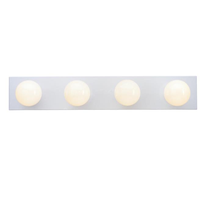 4 Light Bath Bar White Finish