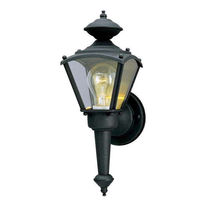 1 Light Wall Fixture Matte Black Finish with Clear Glass 66983