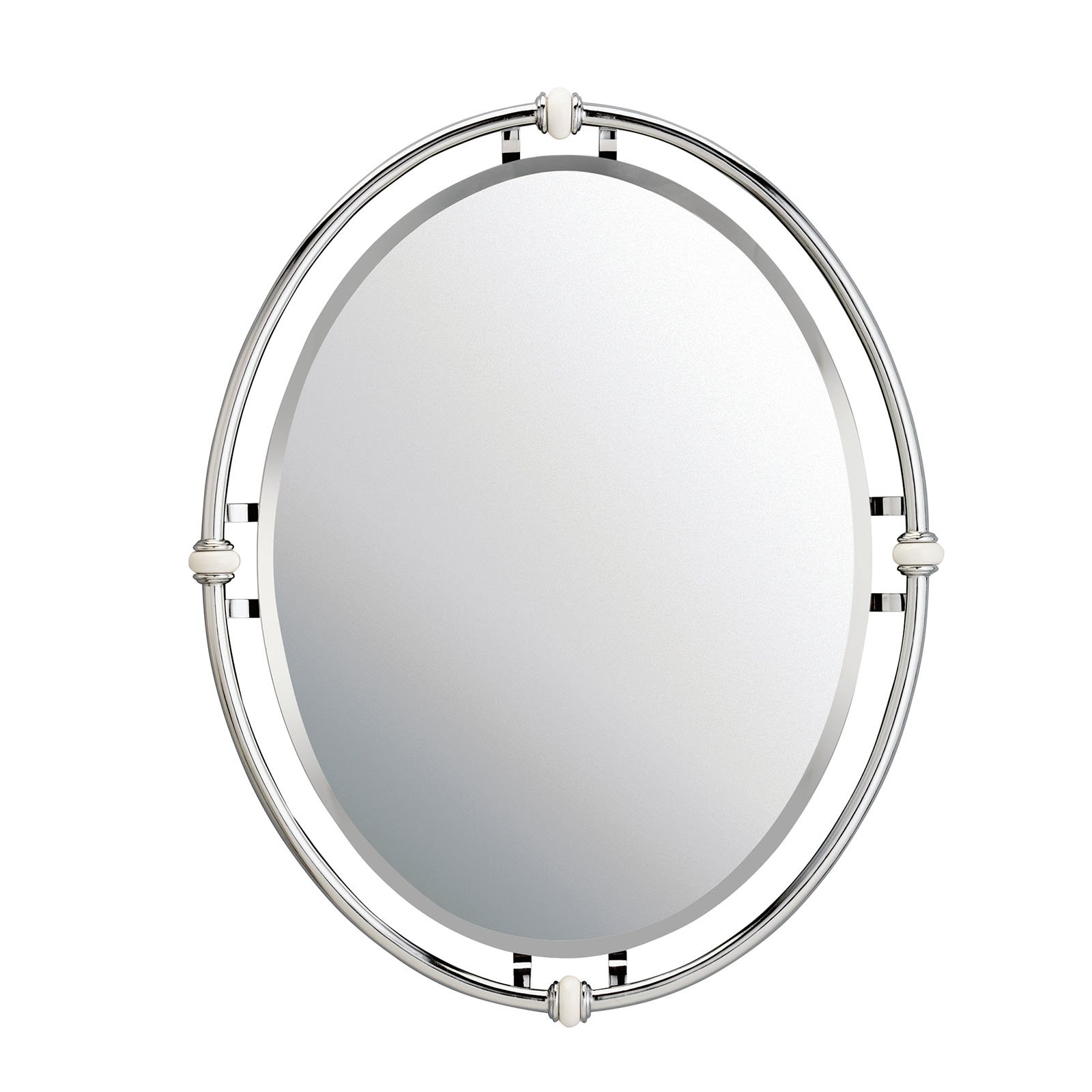 41067CH 783927224697 Featuring clean lines, white porcelain accents and a dazzling Chrome finish, this mirror from the Pocelona(TM) collection is appealing for a vintage-inspired look. With a timeless grace and soft beauty, this fixture is capable of matching any decor.