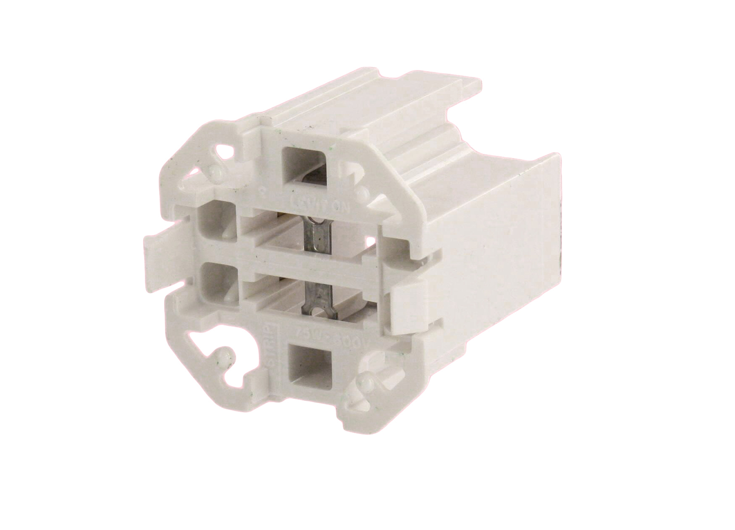 Vertical Snap-In Fluorescent Lampholder For 26/32/42 Watt Lamps, White