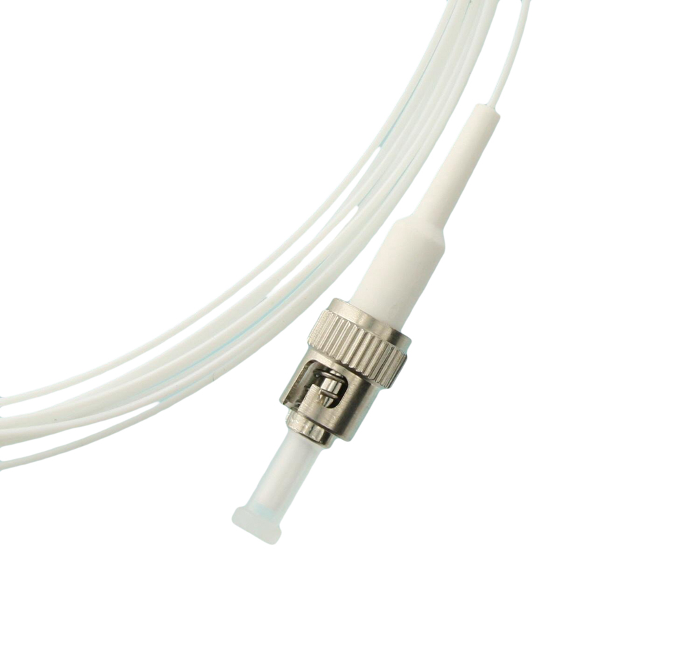 62.5/125UM Multimode OM1 Fiber Pigtail .9MM Tight Buffer ST 3 Meter - White