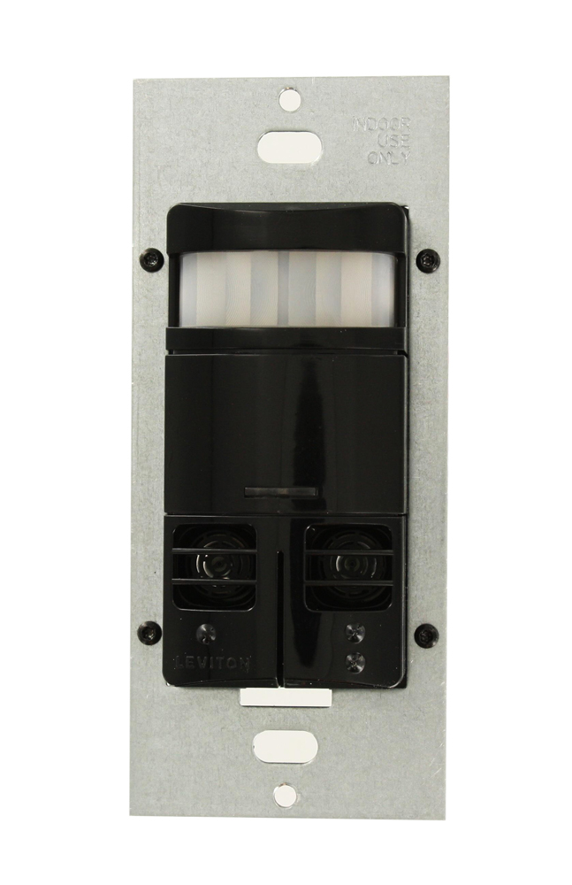 Dual-Relay Decora Wall Switch with Multi-Technology Occupancy Sensor, Black