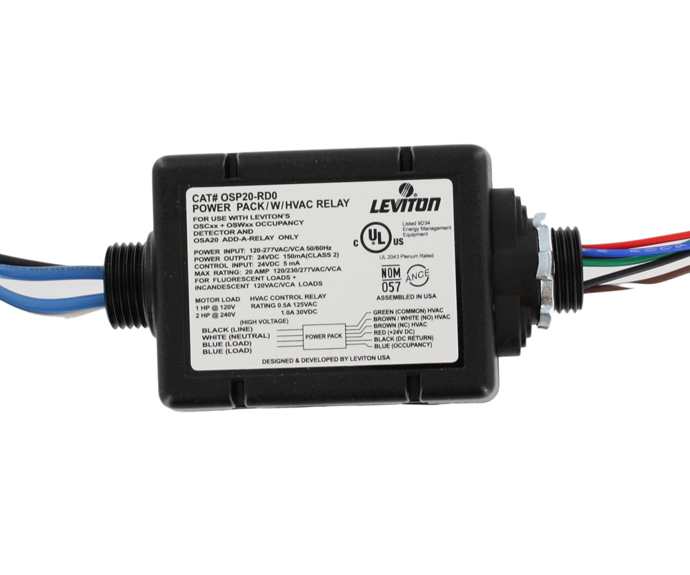 Leviton Occupancy Sensor Power Pack, High HVAC, Black