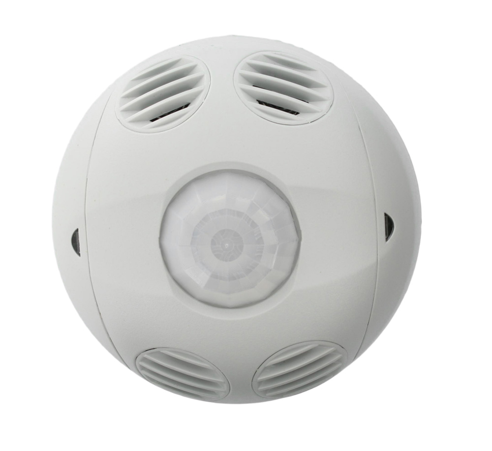24 VDC, 8-12 Ft Ceiling Mounted, Multi-Tech Occupancy Sensor OSC20-M0W, Kitted with Power Base OPB15 to Complete a Self Contained Line Voltage Sensor, White