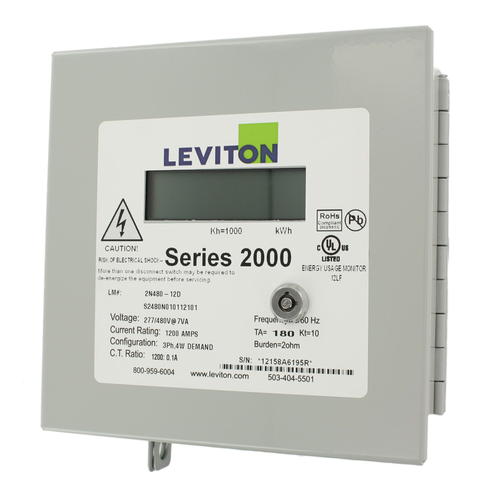 120/240/208 V, Series 2000 Three Element Demand Meter, 3PH, 4W, Line-to-line, Indoor, Gray