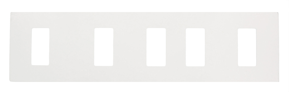Renoir II Wall Plate For Use With 2 Narrow 3 Wide Dimers No Fins Removed - White