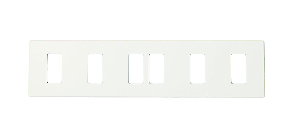 Renoir II Wall Plate For Use With 2 Narrow 4 Wide Dimers Standard Fins Removed - White